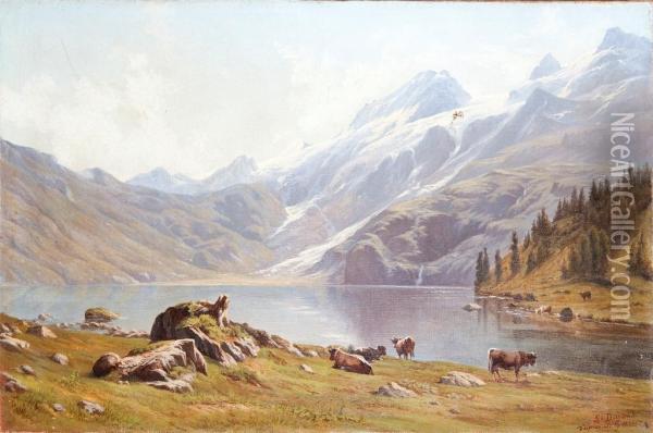 Lac Demontagne Oil Painting - Simon Durand