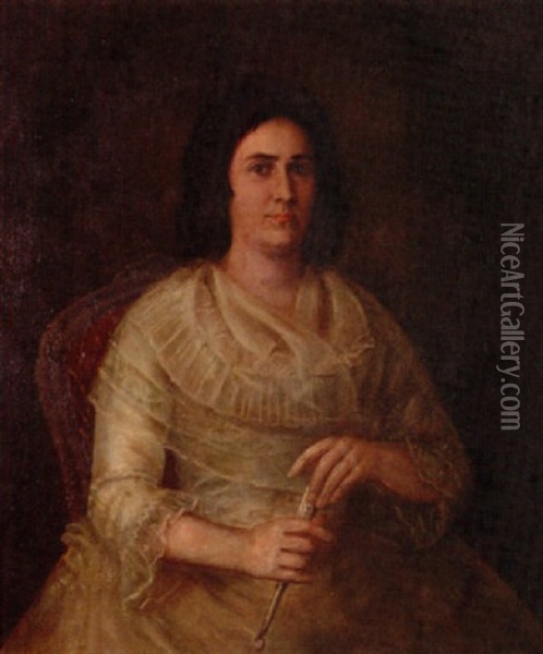 Portrait Of Madame Claude Dejan Oil Painting - Jose Francisco Xavier de Salazar y Mendoza