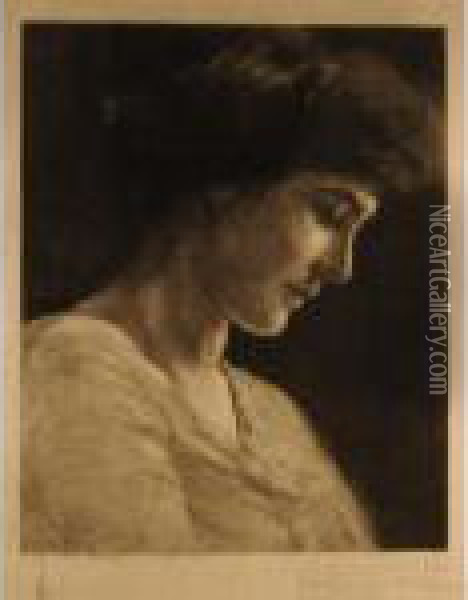 Portrait Of A Woman Oil Painting - Hermann Struck
