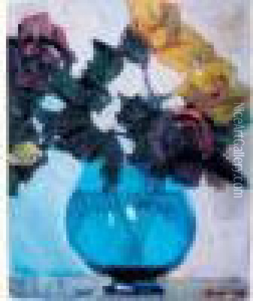 Bouquet De Fleurs Oil Painting - Abraham Weinbaum