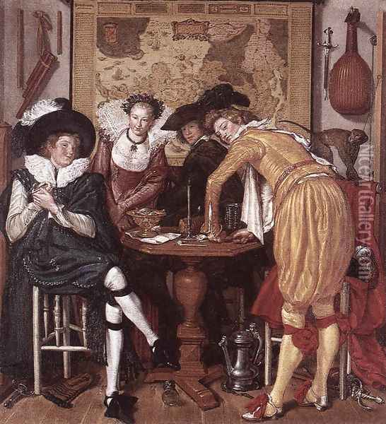 Merry Company 1620-22 Oil Painting - Willem Buytewech