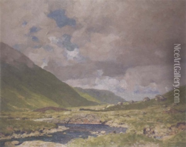 Summer Landscape Near The Rest And Be Thankful, Argyll Oil Painting - George Houston