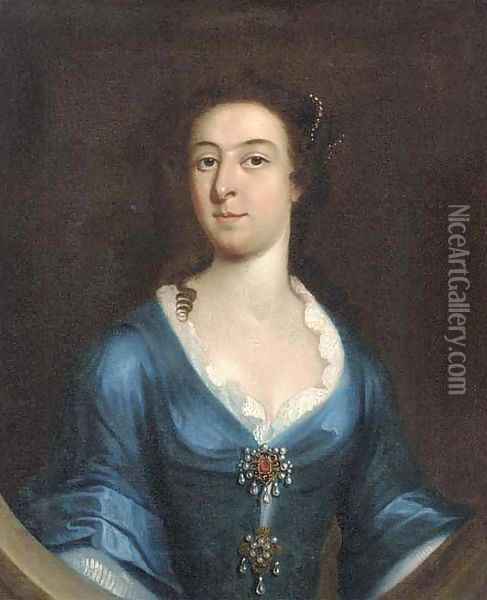 Portrait of Robert Bullough's wife, Sarah Oil Painting - William James Bennett