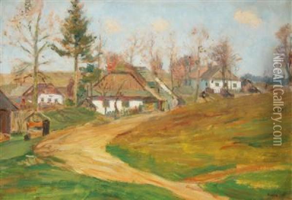 A Road To The Village Oil Painting - Frantisek Kavan