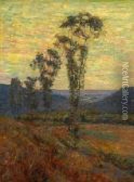 Summer Sunset And Eucalyptus Oil Painting - Benjamin Chambers Brown