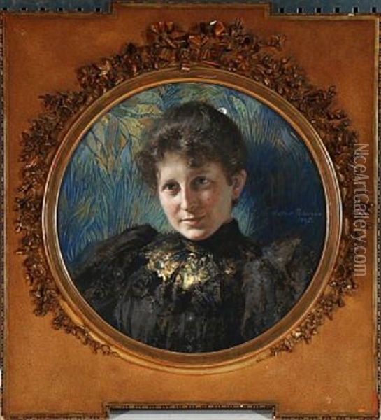 Portrait Of Ida Rich Oil Painting - Walter Petersen