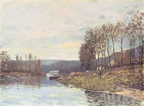 The Seine at Bougival, 1873 Oil Painting - Alfred Sisley