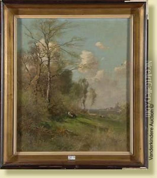 Paysage Anime Oil Painting - August Fink