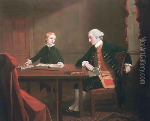 Samuel Smith and his Son William, c.1770 Oil Painting - Mason Chamberlin