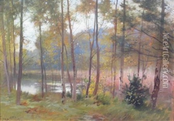 Autumn Burnham Beaches Oil Painting - Ernest Parton