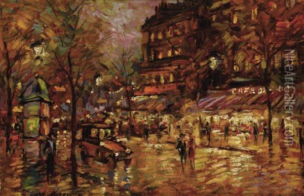 Street Scene Oil Painting - Konstantin Alexeievitch Korovin
