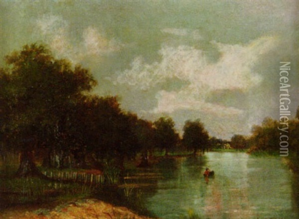 Louisiana Landscape Oil Painting - Charles Wellington Boyle