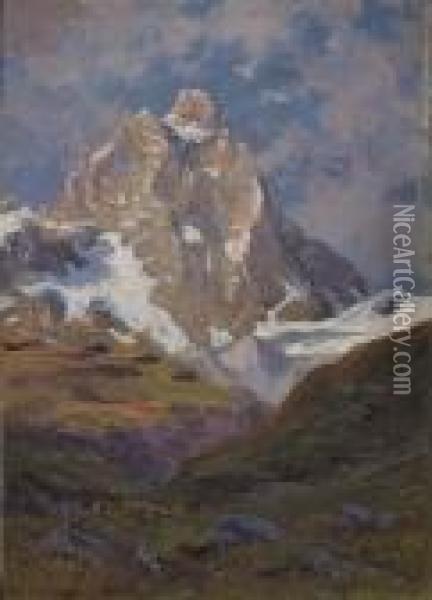 Pascolo In Alta Valle Oil Painting - Leonardo Roda