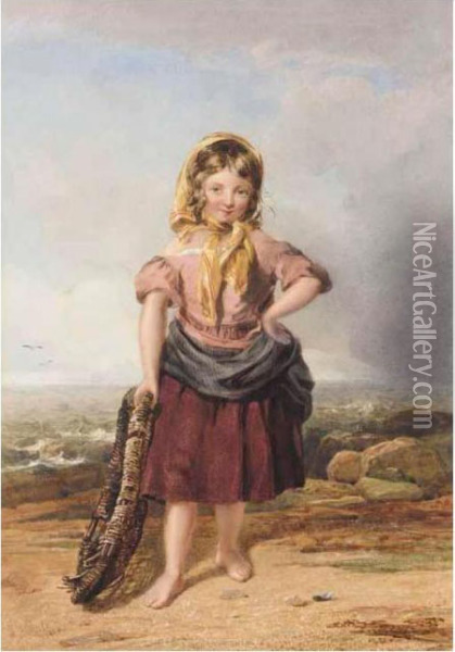 The Fisher Girl Oil Painting - John Henry Mole
