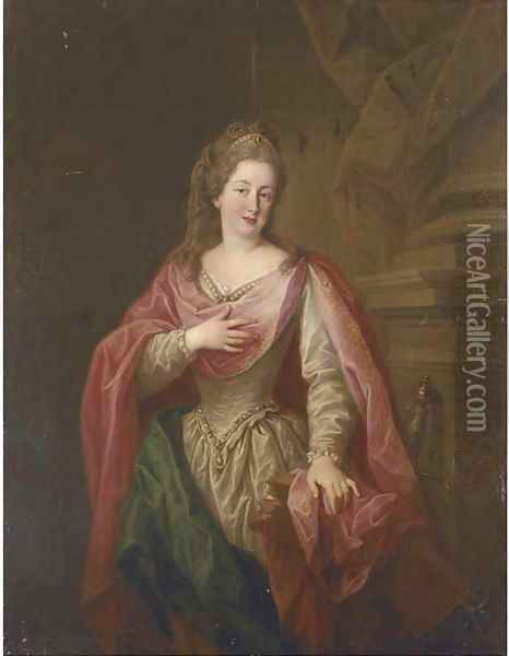 Portrait of a lady Oil Painting - Pompeo Gerolamo Batoni