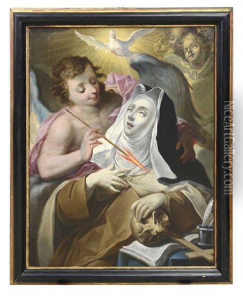 Santa Teresa D'avila In Estasi Oil Painting - Michelangelo Unterberger