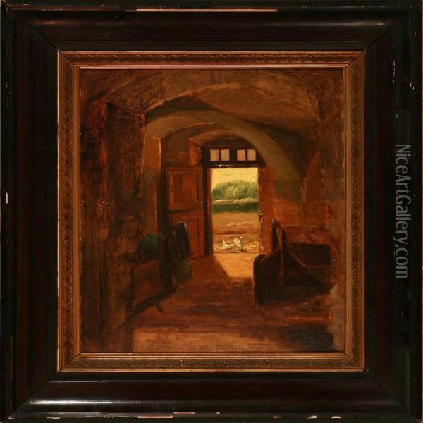 A Stable Oil Painting - Wilhelm Zillen