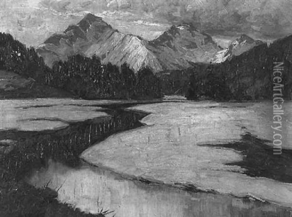 Schneeschmelze In Den Bergen Oil Painting - Robert Franz Curry