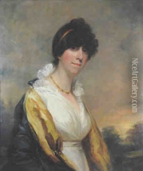 Portrait Of Anne Piggott Of Chetwynd Park, Mrs John Corbet Of Sundorne Castle Oil Painting - Sir John Hoppner