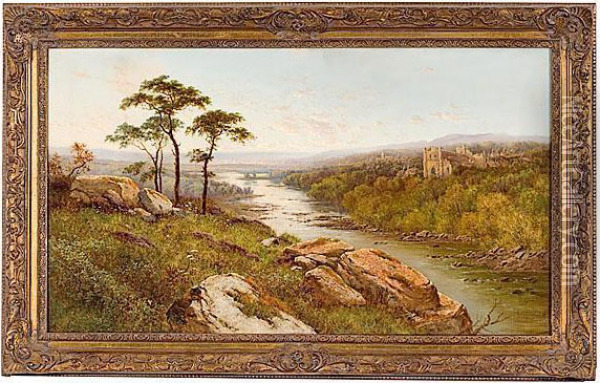Castle Landscape Oil Painting - Edmund John Niemann, Snr.