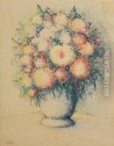 Bouquet De Fleurs Oil Painting - Hippolyte Petitjean