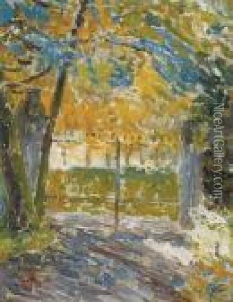 Entree De La Villa Zonneschijn Oil Painting - Emile Claus