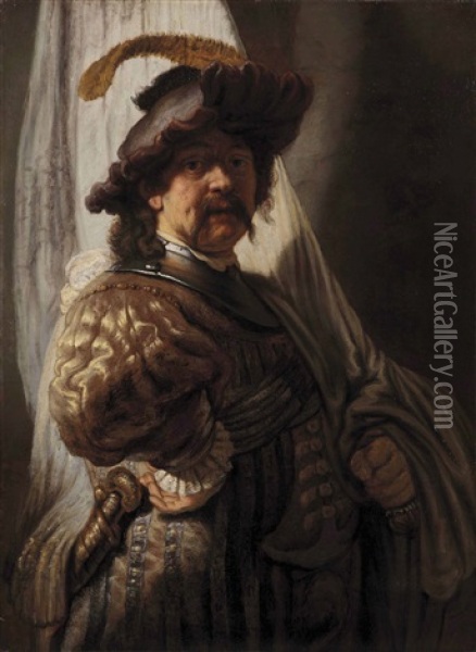 The Standard Bearer Oil Painting -  Rembrandt van Rijn