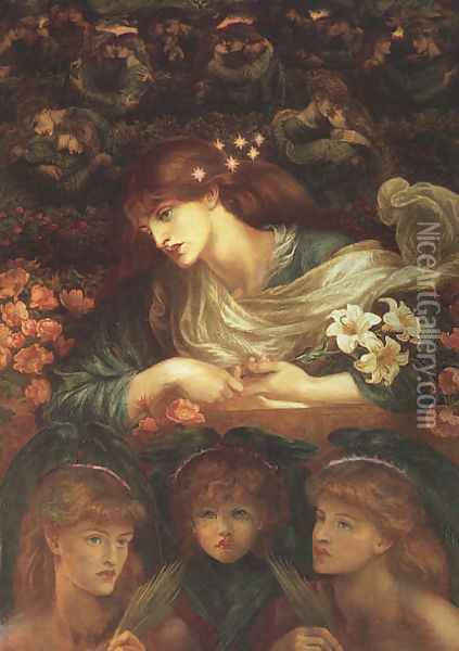 The Blessed Damozel Oil Painting - Dante Gabriel Rossetti