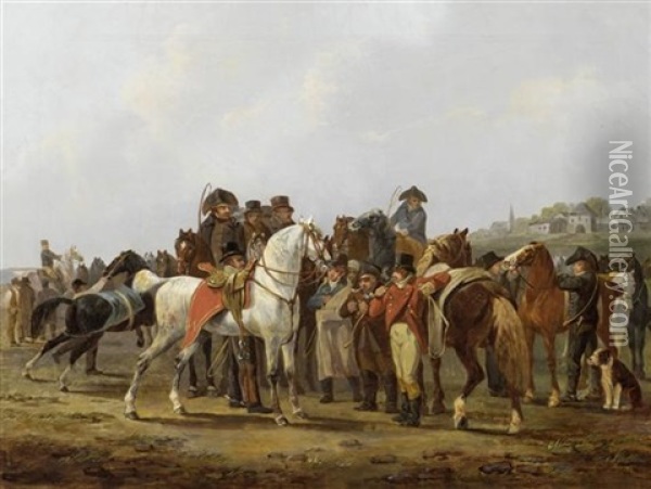 Der Araber Schimmel Oil Painting - Johann Conrad Gessner