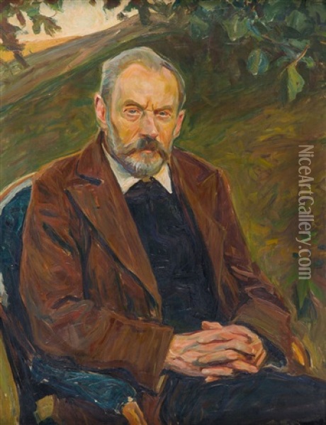 Male Portrait Oil Painting - Gustaw Pillati