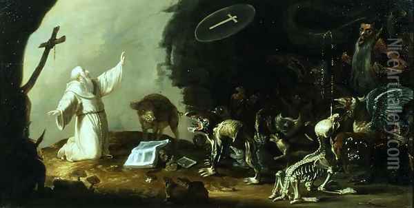 The Temptation of St Anthony Oil Painting - Cornelis Saftleven