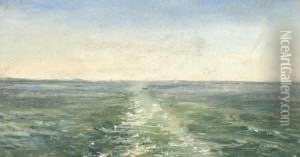 Ship's Wake Oil Painting - Andrew W. Warren