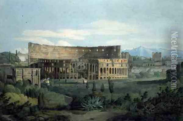 The Colosseum from the Caelian Hills, 1799 Oil Painting - Francis Towne