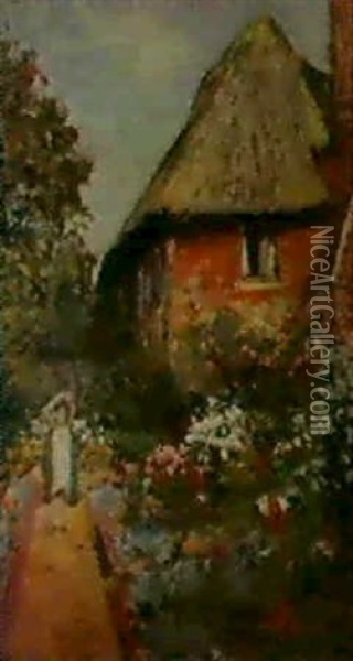 Old Clergy House, Alfriston Oil Painting - James Bolivar Manson