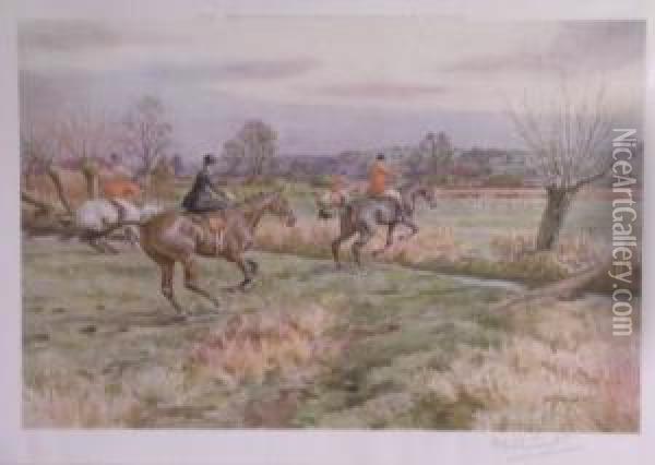 Craven Hounds, Cub Hunting Oil Painting - Frank Algernon Stewart