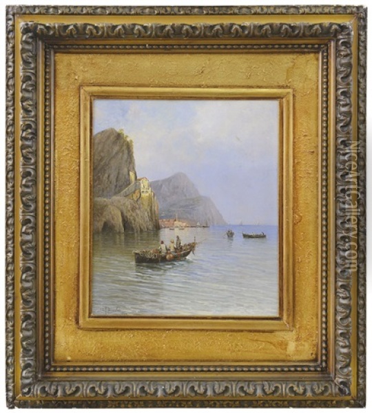 Barche Di Pescatori Oil Painting - Salvatore Petruolo