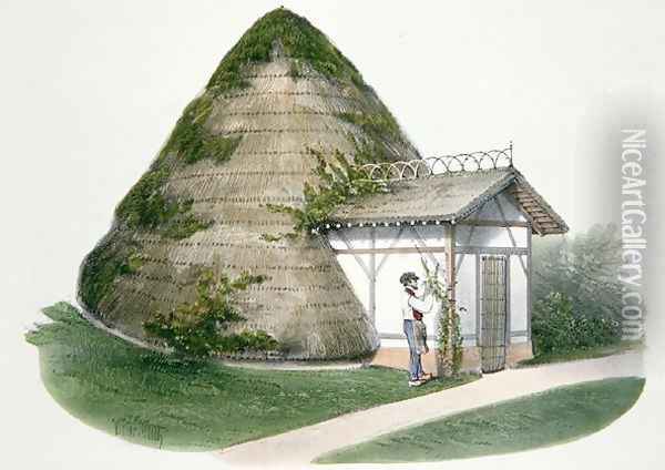 The Ice-house at Courbeton, illustration from Habitations Champetres published Paris, c.1895 Oil Painting - Victor Jean-Baptiste Petit