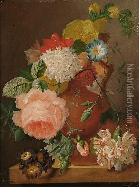 Still Life Of Flowers Oil Painting - Jan Frans Van Dael