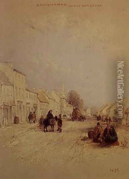 Ballymahon, County Longford, 1836 Oil Painting - Thomas Creswick