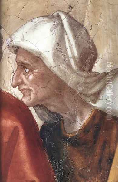 Sacrifice of Noah (detail-3) 1509 Oil Painting - Michelangelo Buonarroti
