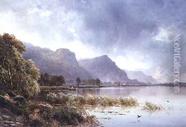 Lodore, Derwentwater Oil Painting - Alfred de Breanski