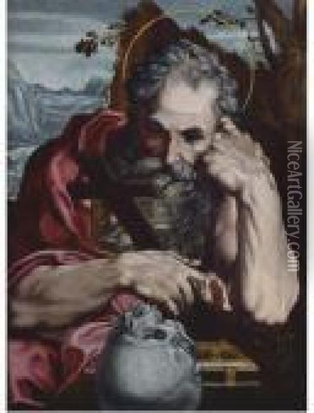 Saint Jerome Oil Painting - Agostino Carracci