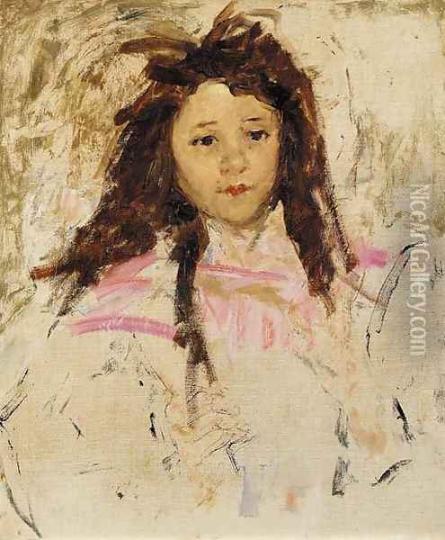 Agnes, age six Oil Painting - Mary Cassatt