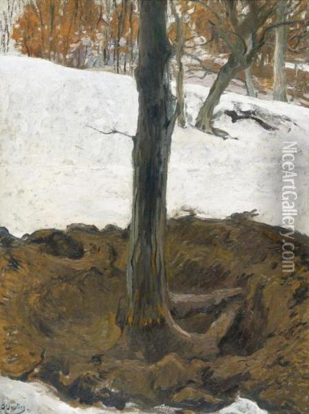 L'arbre Deracine Oil Painting - Otto Vautier