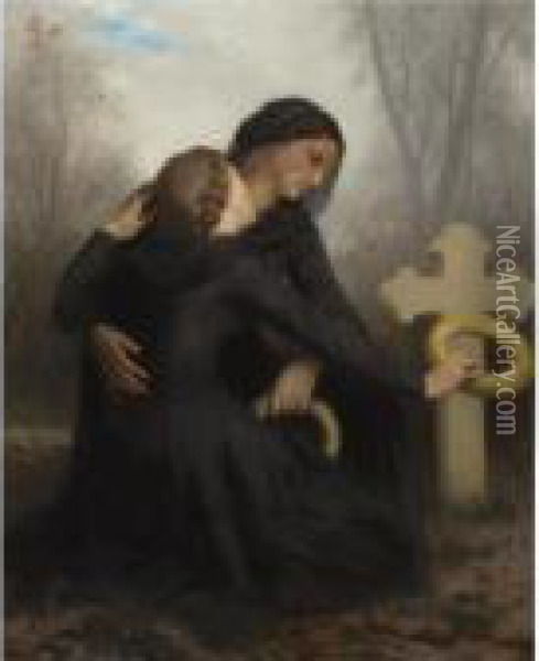 Le Jour Des Morts (all Saints Day) Oil Painting - William-Adolphe Bouguereau
