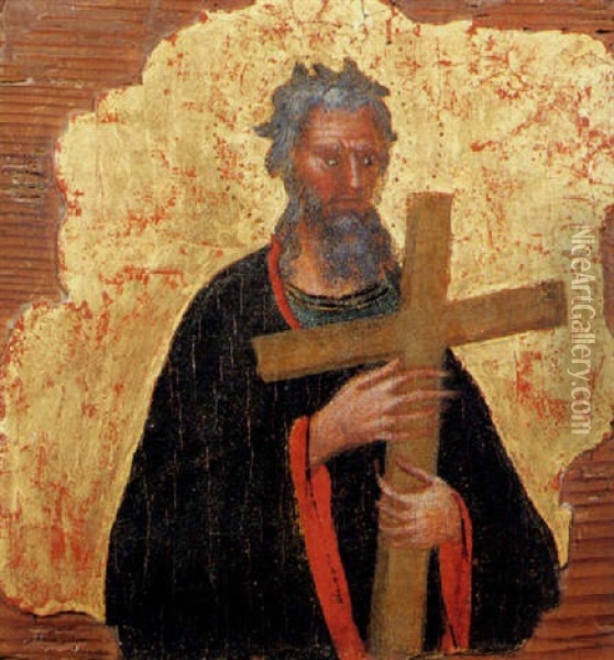 A Male Saint Holding A Cross Oil Painting - Niccolo Segna di Buonaventura