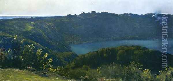 Landscape Oil Painting - Giulio Artistide Sartorio