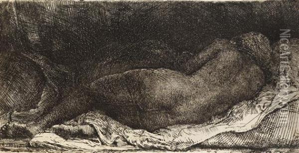 Liegende Nackte Frau (la Negresse Couchee) Oil Painting - Rembrandt Van Rijn