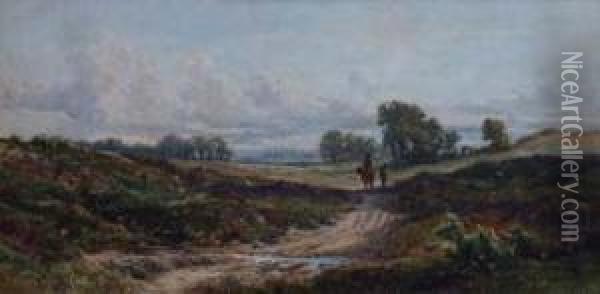 Rural Landscape With Figures Oil Painting - Edmund Morison Wimperis