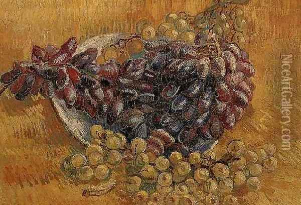 Still Life With Grapes Oil Painting - Vincent Van Gogh